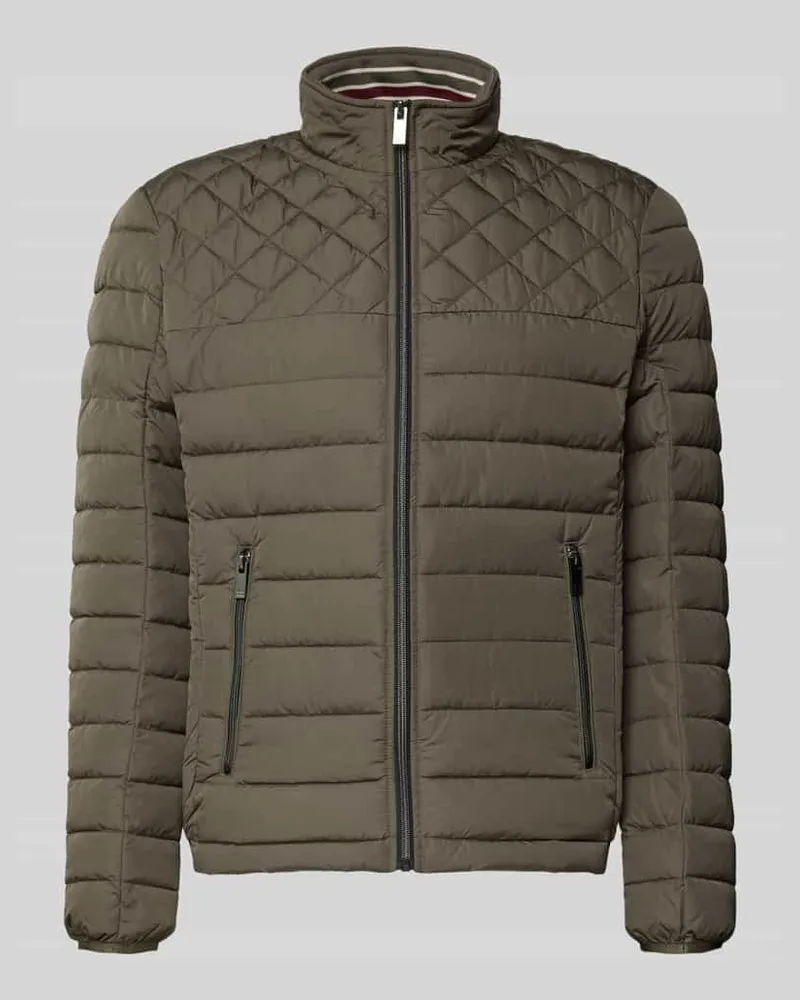Christian Berg Steppjacke mit Reißverschlusstaschen Graphit