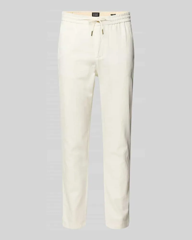 Scotch&Soda Tapered Fit Stoffhose mit Tunnelzug Modell 'WARREN Offwhite