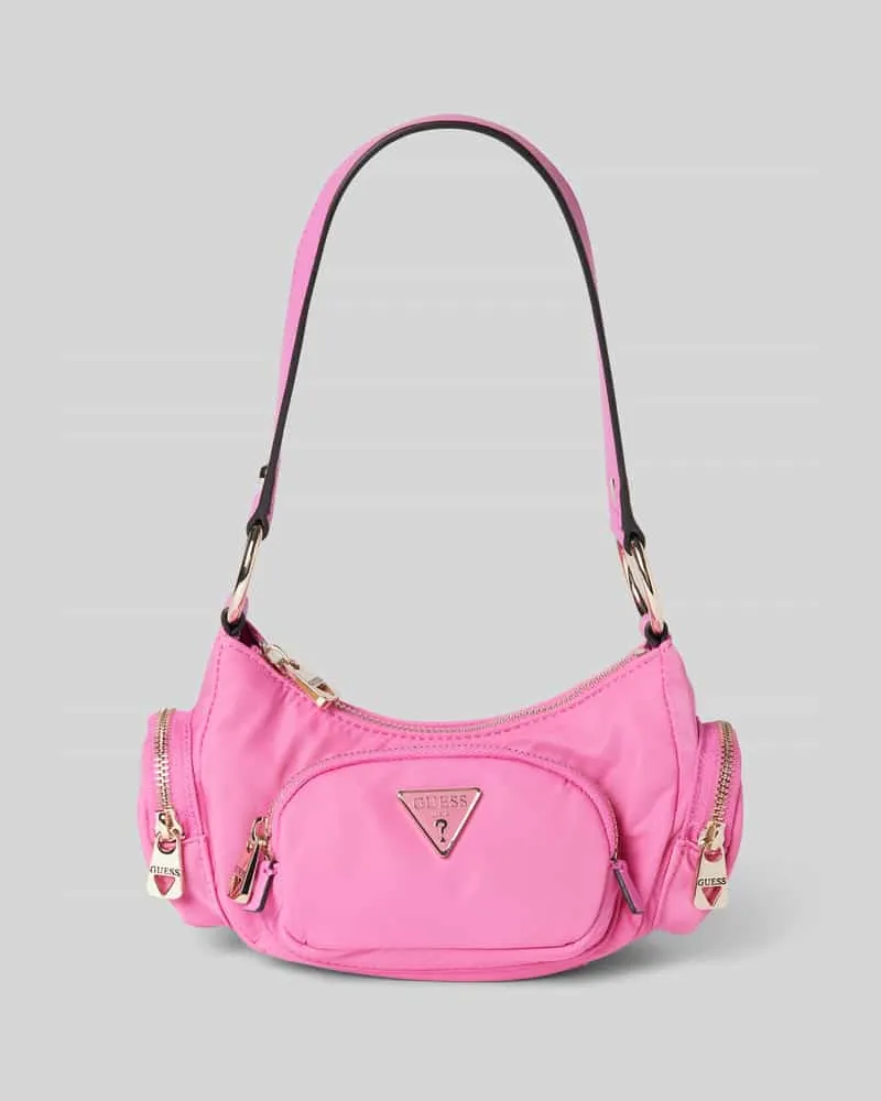 Guess Handtasche mit Label-Applikation Modell 'ECO GEMMA Pink