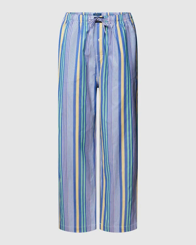 Ralph Lauren Pyjama-Hose mit Streifenmuster Hellblau