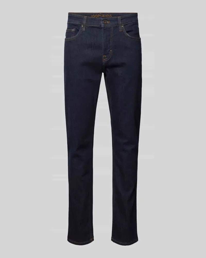 JOOP! Slim Fit Jeans mit Kontrastnähten Modell 'Mitch Dunkelblau