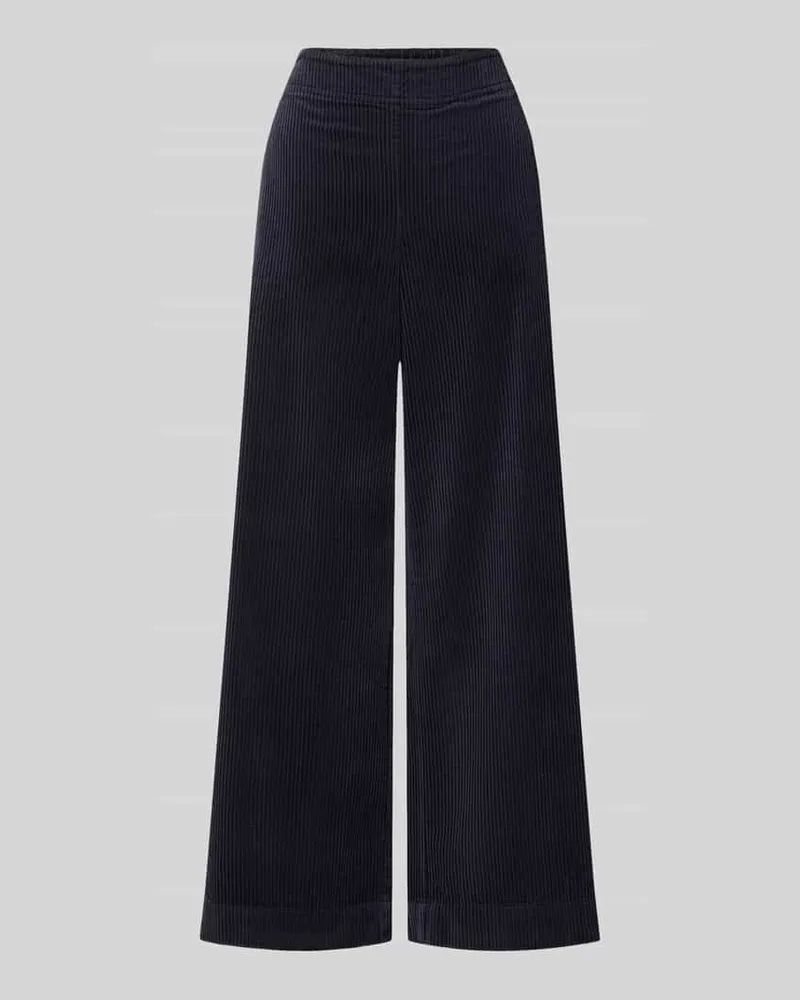 Marc O'Polo Wide Leg Cordhose aus reiner Baumwolle Dunkelblau