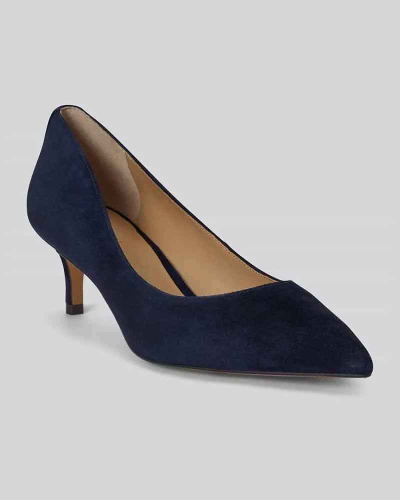 Ralph Lauren Pumps aus echtem Veloursleder Marine