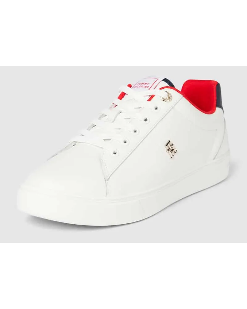 Tommy Hilfiger Sneaker aus Leder mit Label-Applikation Weiss