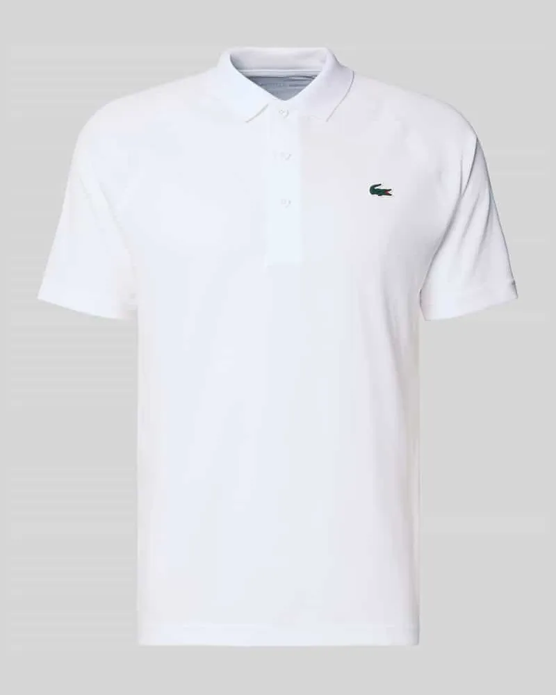 Lacoste Regular Fit Sport Poloshirt mit Label Patch Weiss