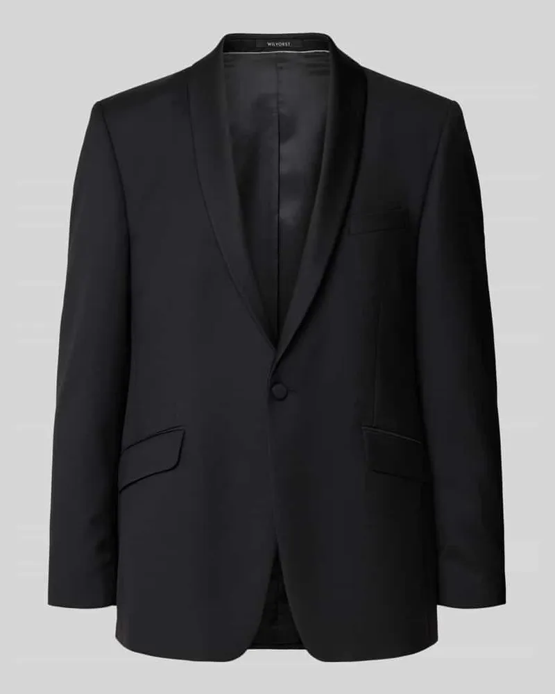 Wilvorst 1-Knopf-Sakko mit Reverskragen Black