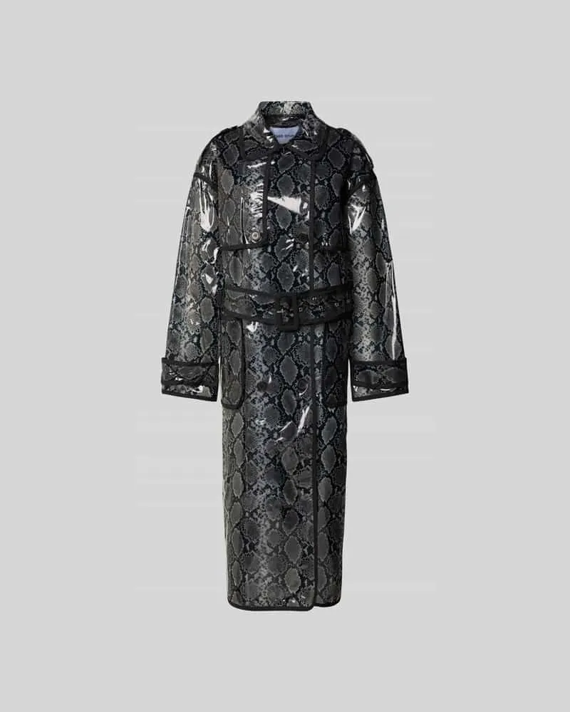 STAND Mantel mit Eingrifftaschen Black