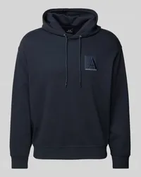 Armani Exchange Hoodie mit Kapuze Modell 'Pique Dunkelblau