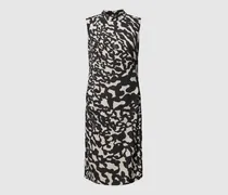 Knielanges Kleid aus Viskose mit Animal-Muster