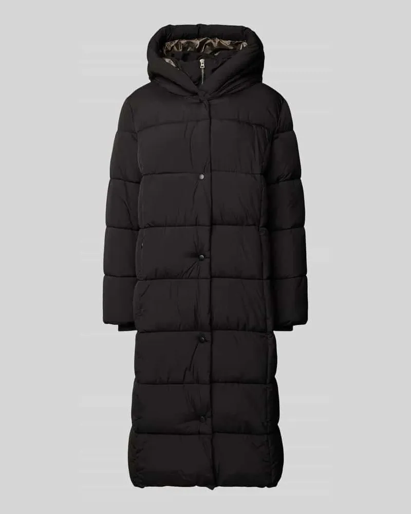 JAKE*S Steppmantel mit Kapuze Black