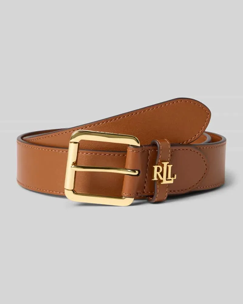 Ralph Lauren Gürtel aus Rindsleder mit Label-Applikation Cognac