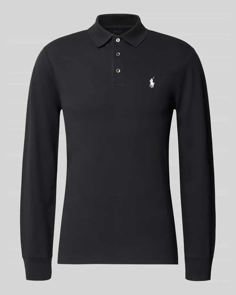 Ralph Lauren Regular Fit Poloshirt mit Logo-Stitching Black