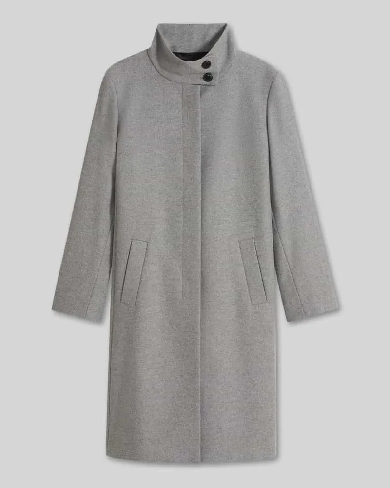 HUGO BOSS Wollmantel mit Stehkragen Modell 'Mugo Mittelgrau