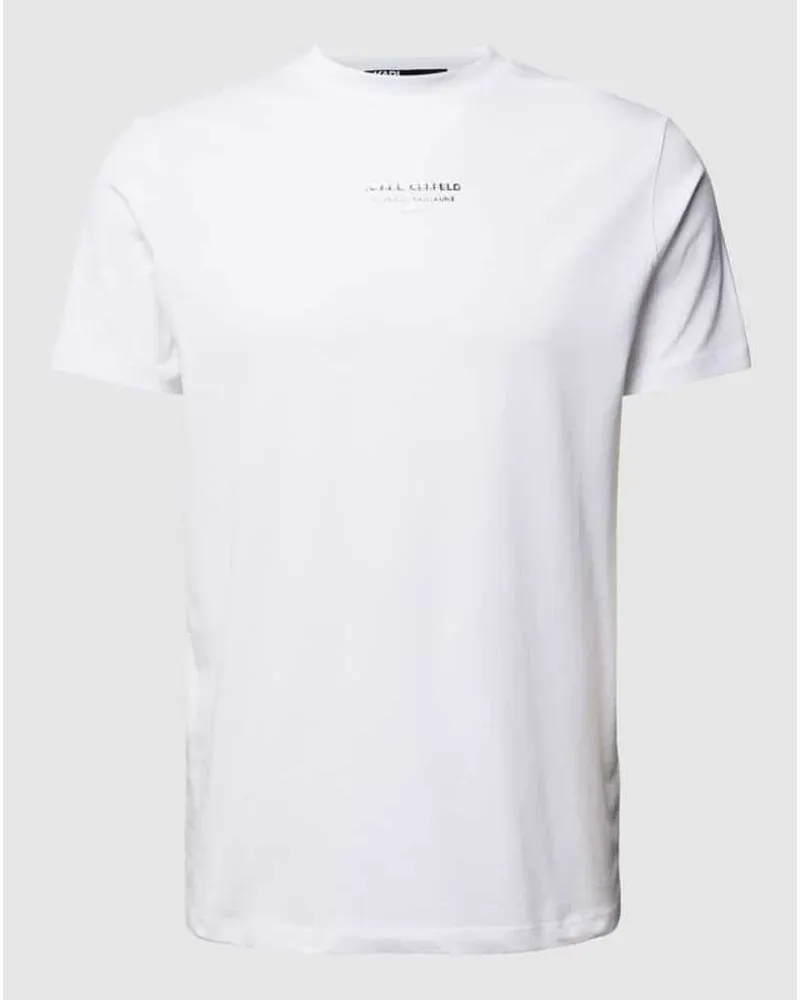 Karl Lagerfeld T-Shirt mit Label-Print Weiss