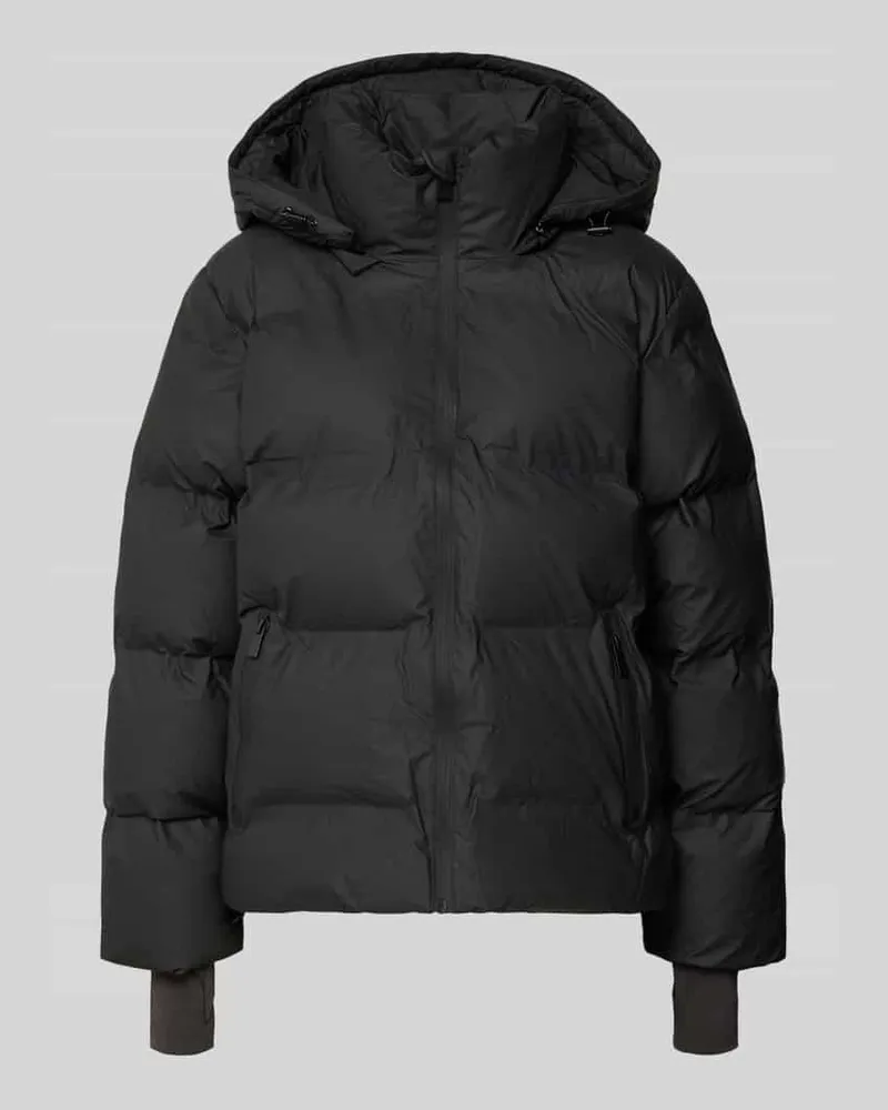 Neo Noir Steppjacke mit Kapuze Black