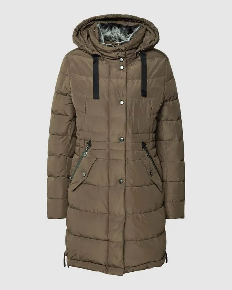 Gil Bret Steppjacke mit abnehmbarer Kapuze Khaki