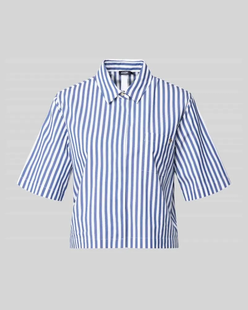 JOOP! Regular Fit Hemdbluse mit Umlegekragen Modell 'Bette Marine