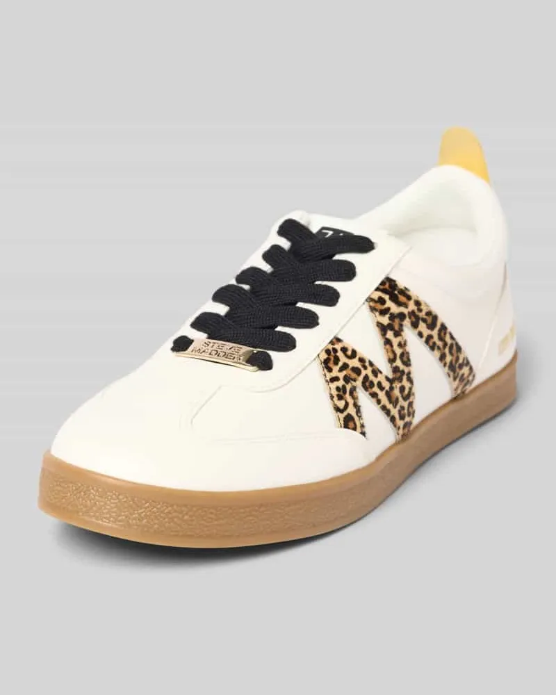 Steve Madden Ledersneaker mit Label-Applikation Modell 'DEGREE Offwhite