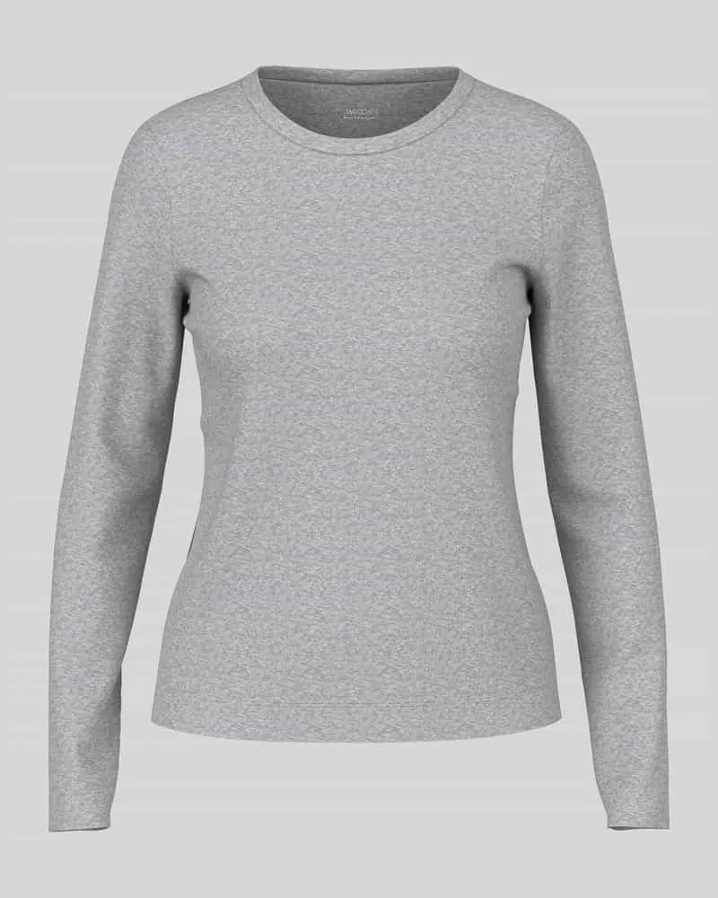 Marc Cain Langarmshirt mit Rundhalsausschnitt Mittelgrau