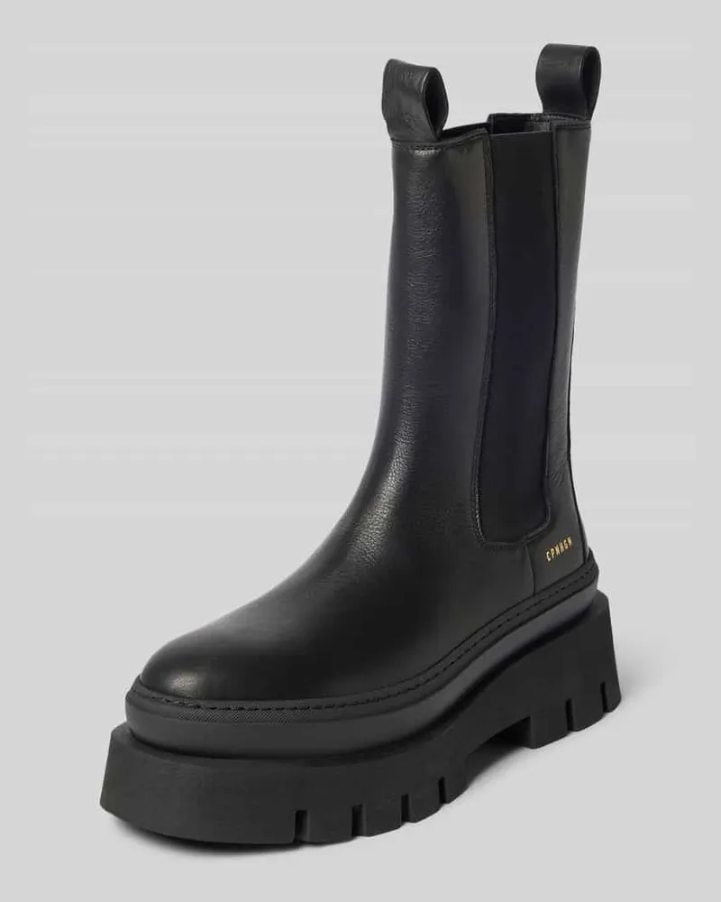 Copenhagen Stiefel aus echtem Leder mit Logo-Detail Black