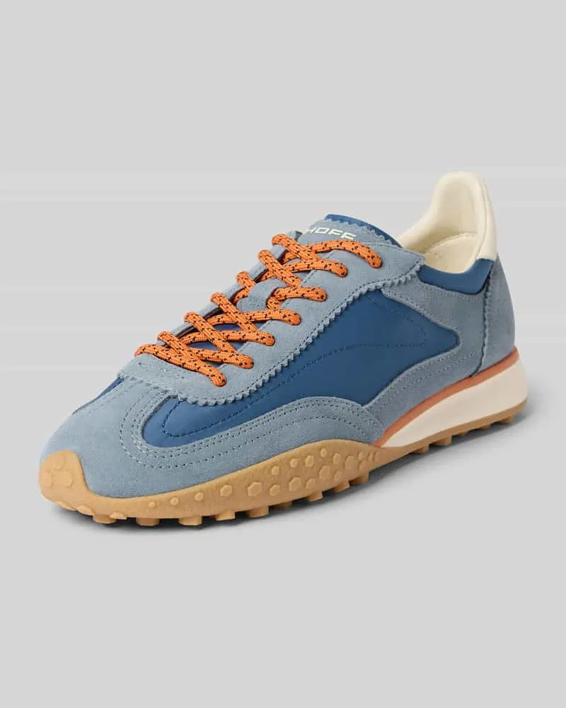 HOFF Sneaker aus Leder-Mix mit Logo-Detail Modell 'Bridge Blau