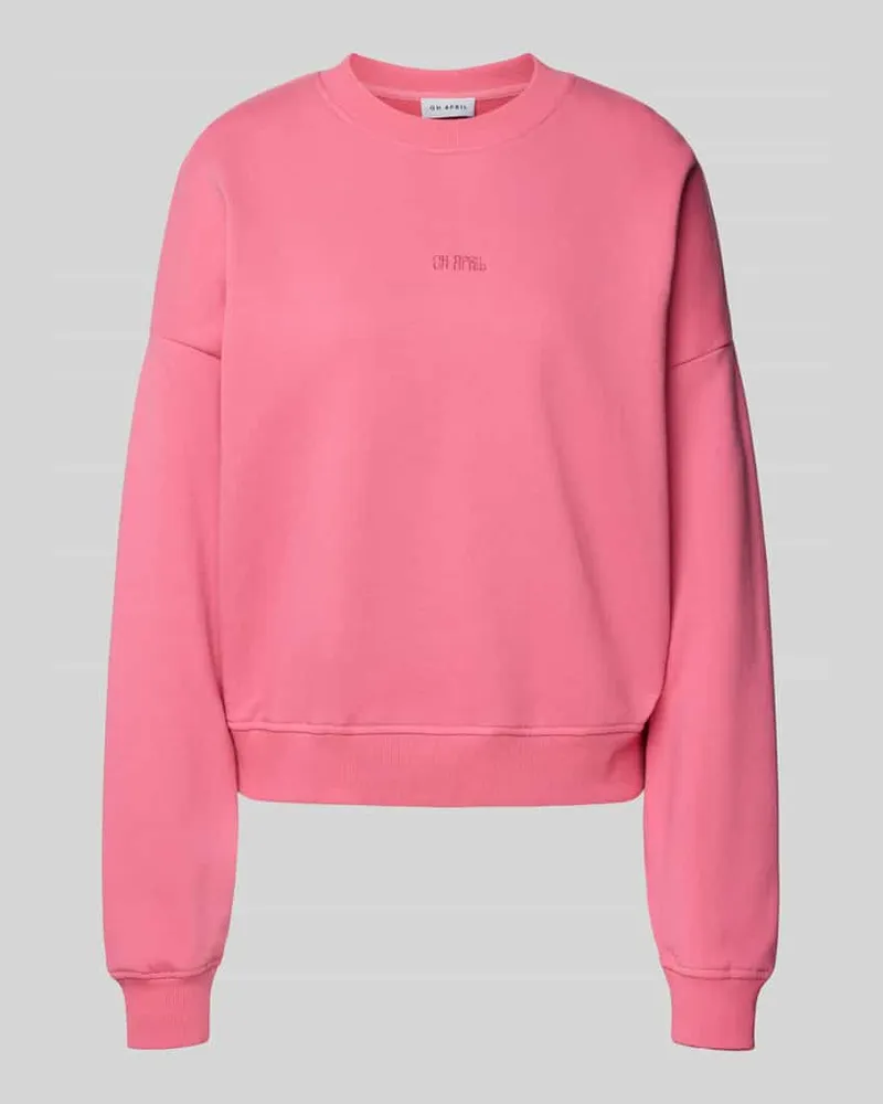 OH APRIL Oversized Sweatshirt mit gerippten Abschlüssen Pink