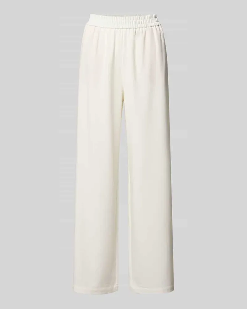 S.Oliver Regular Fit Weite Hose mit Viskose-Anteil Weiss