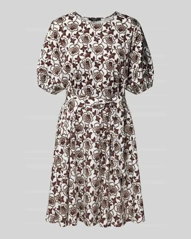 Max Mara Knielanges Kleid aus reiner Baumwolle Modell 'GENERO Hellbraun