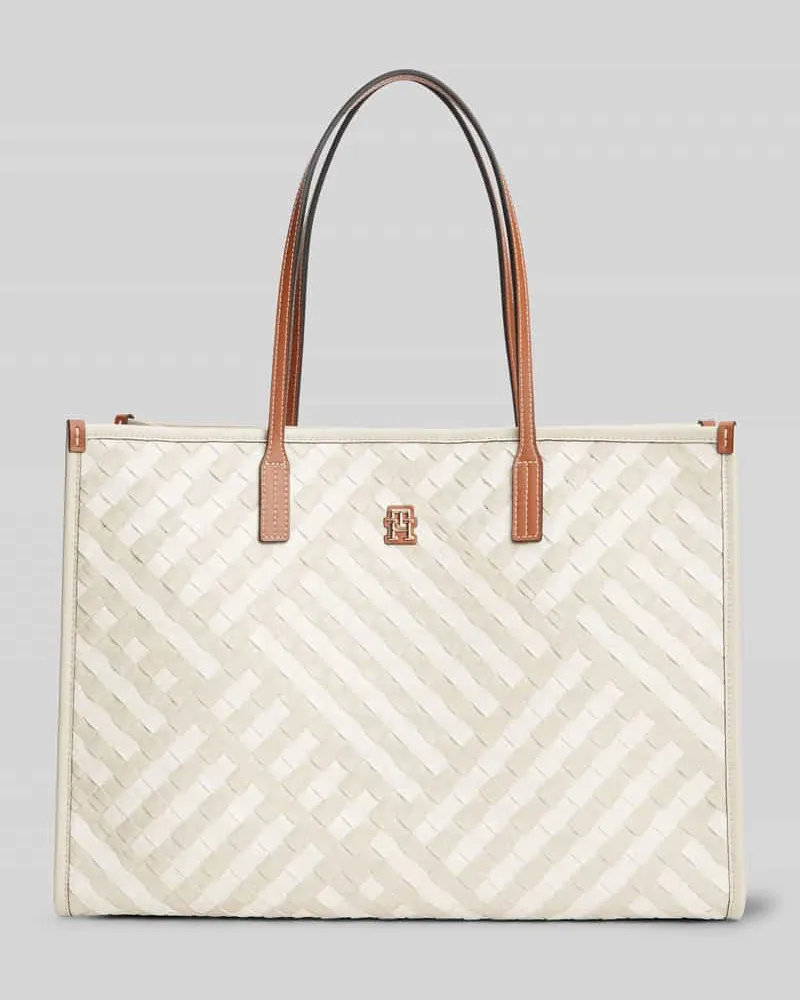 Tommy Hilfiger Henkeltasche mit Webmuster Ecru