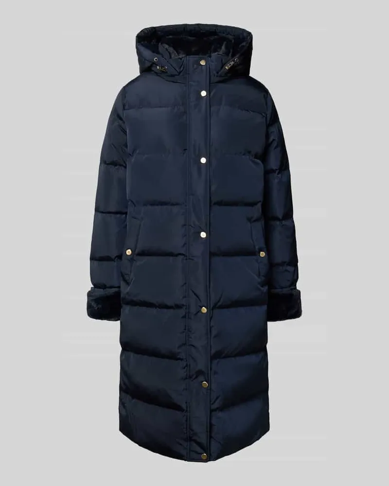 Ralph Lauren Daunenmantel mit Kapuze und Eingrifftaschen Marine