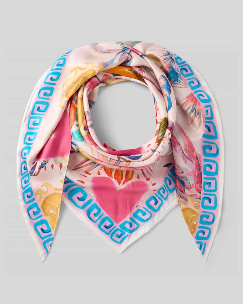 Codello Seidentuch mit floralem Allover-Print Pink