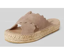 Slides aus echtem Leder Modell 'LYON CROISETTE