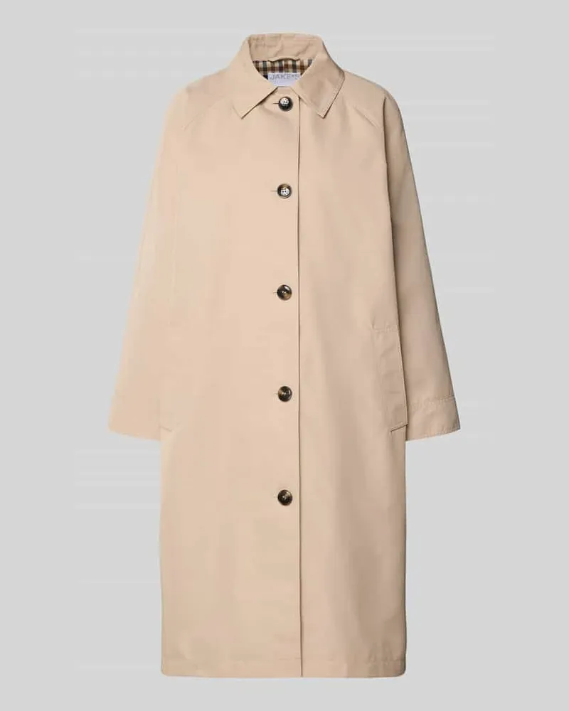 JAKE*S Taillierter Trenchcoat mit Innenmuster Ecru