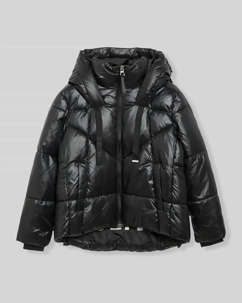 S.Oliver Pufferjacke mit Kapuze Black