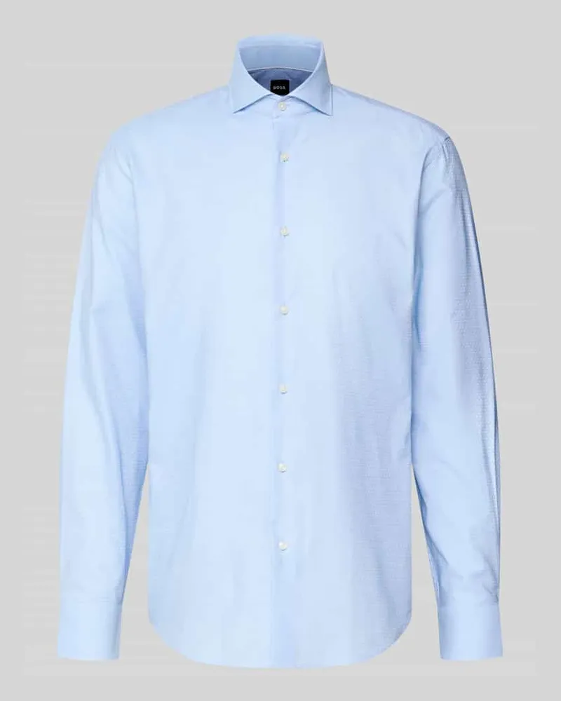 HUGO BOSS Regular Fit Businesshemd aus reiner Baumwolle Modell 'JOE Bleu
