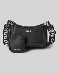 HUGO BOSS Handtasche mit Label-Print Modell 'Bel Black