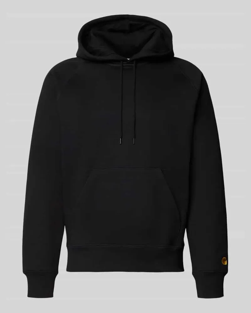 Carhartt WIP Hoodie mit Känguru-Tasche und Label-Stitching Black