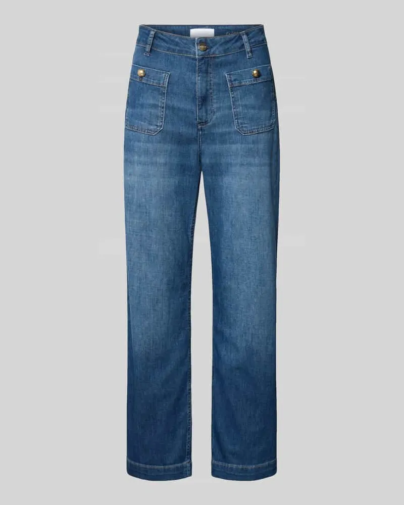 Rich&Royal Denim-Culotte mit aufgesetzten Taschen Jeansblau