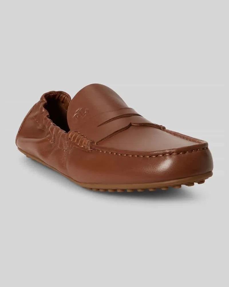 Ralph Lauren Loafer aus echtem Leder Cognac