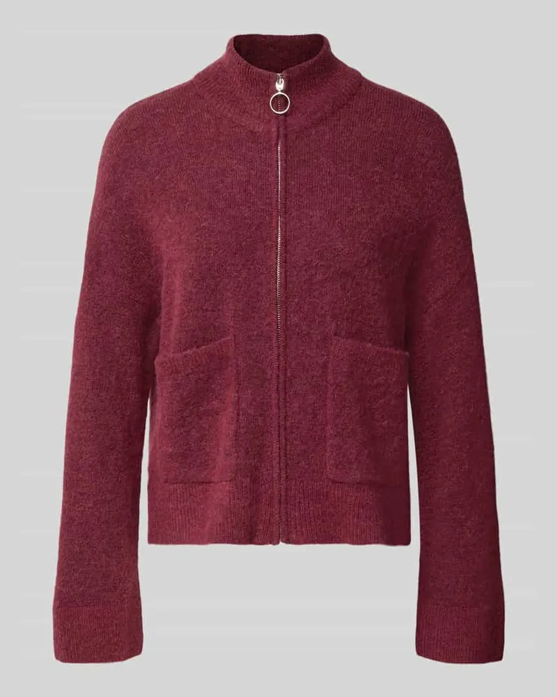 Selected Regular Fit Strickjacke aus Woll-Mix Modell 'SIA Bordeaux