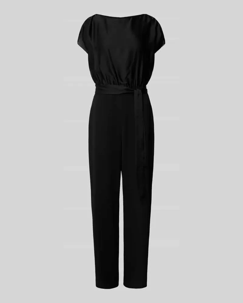 Swing Jumpsuit mit Rundhalsausschnitt Black