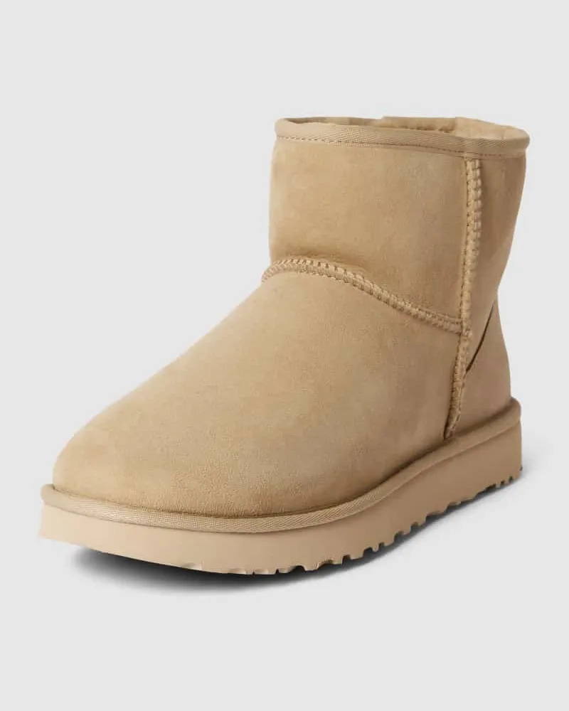 UGG Boots aus Leder mit Label-Patch Modell 'CLASSIC MINI Sand