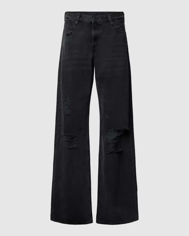 G-STAR RAW Loose Fit Jeans im Destroyed-Look Modell 'Judee Black