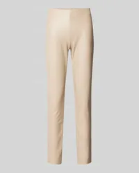 RAFFAELLO ROSSI  Skinny Fit Hose in Leder-Optik Sand