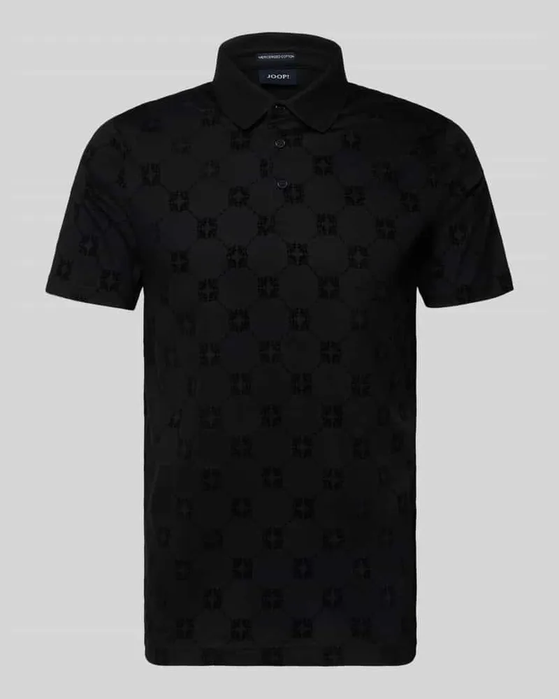 JOOP! Slim Fit Poloshirt mit kurzer Knopfleiste Modell 'Bartholo Black