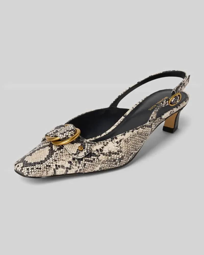 Michael Kors Pumps mit Pfennigabsatz Modell 'JADEN Mittelbraun