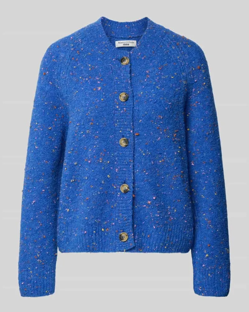 Marc O'Polo Oversized Strickjacke aus Schurwoll-Mix Royal