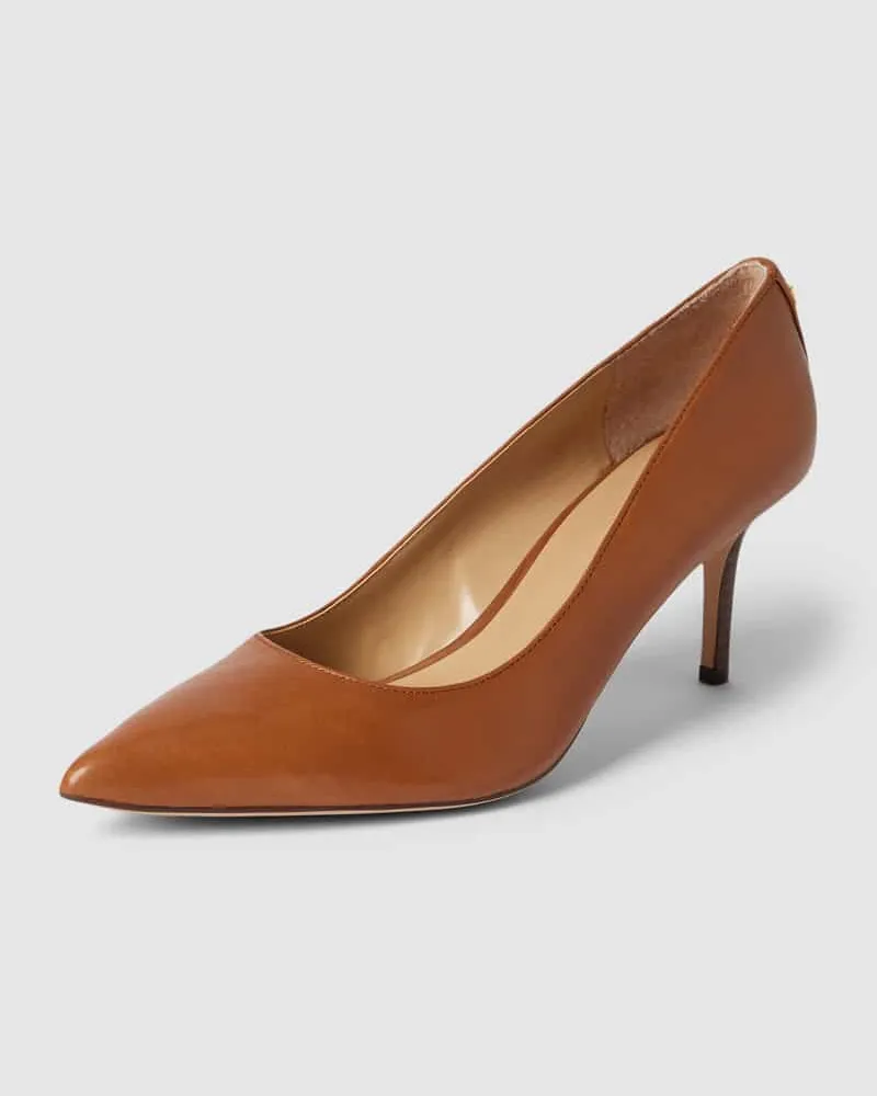Ralph Lauren Pumps aus Leder Modell 'ANETTE Cognac