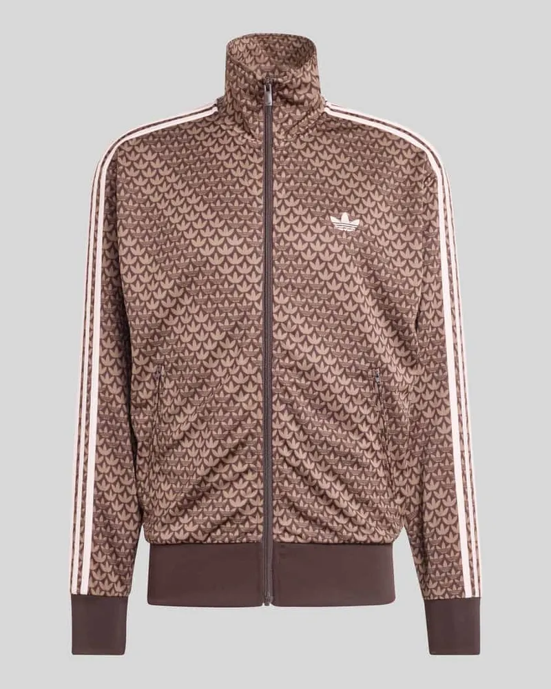 adidas Loose Fit Trainingsjacke Modell 'FIREBIRD LOOSE MONOGRAM Dunkelbraun