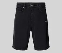Regular Fit Jeansshorts mit Label-Stitching Modell 'EARL